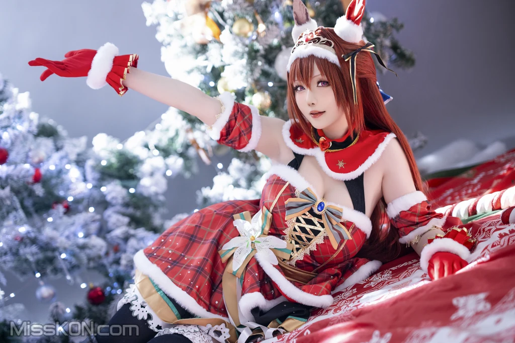 Coser@星之迟迟Hoshilily: 2023年12月计划A 赛马娘 大和赤骥 圣诞衣装 (47 photos) – Page 2