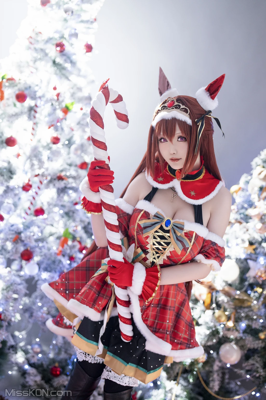 Coser@星之迟迟Hoshilily: 2023年12月计划A 赛马娘 大和赤骥 圣诞衣装 (47 photos) – Page 4