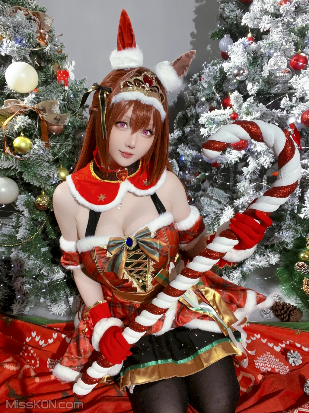 Coser@星之迟迟Hoshilily: 2023年12月计划A 赛马娘 大和赤骥 圣诞衣装 (47 photos) – Page 4