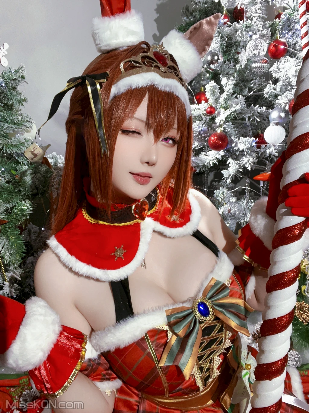 Coser@星之迟迟Hoshilily: 2023年12月计划A 赛马娘 大和赤骥 圣诞衣装 (47 photos) – Page 5
