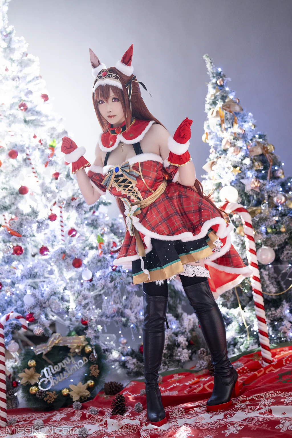 Coser@星之迟迟Hoshilily: 2023年12月计划A 赛马娘 大和赤骥 圣诞衣装 (47 photos) – Page 5