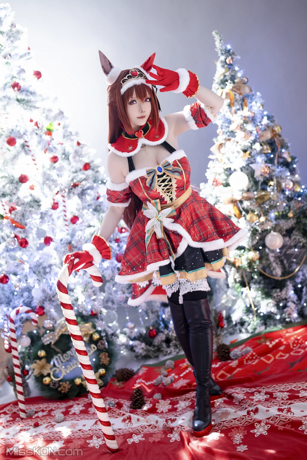 Coser@星之迟迟Hoshilily: 2023年12月计划A 赛马娘 大和赤骥 圣诞衣装 (47 photos) – Page 5