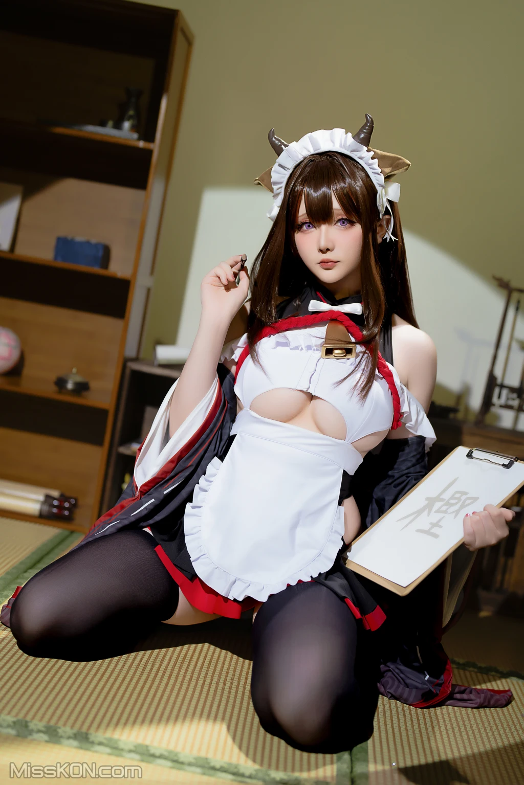Coser@星之迟迟Hoshilily: 2023年12月计划B 碧蓝航线 樫野 女仆 (78 photos + 3 videos) – Page 2