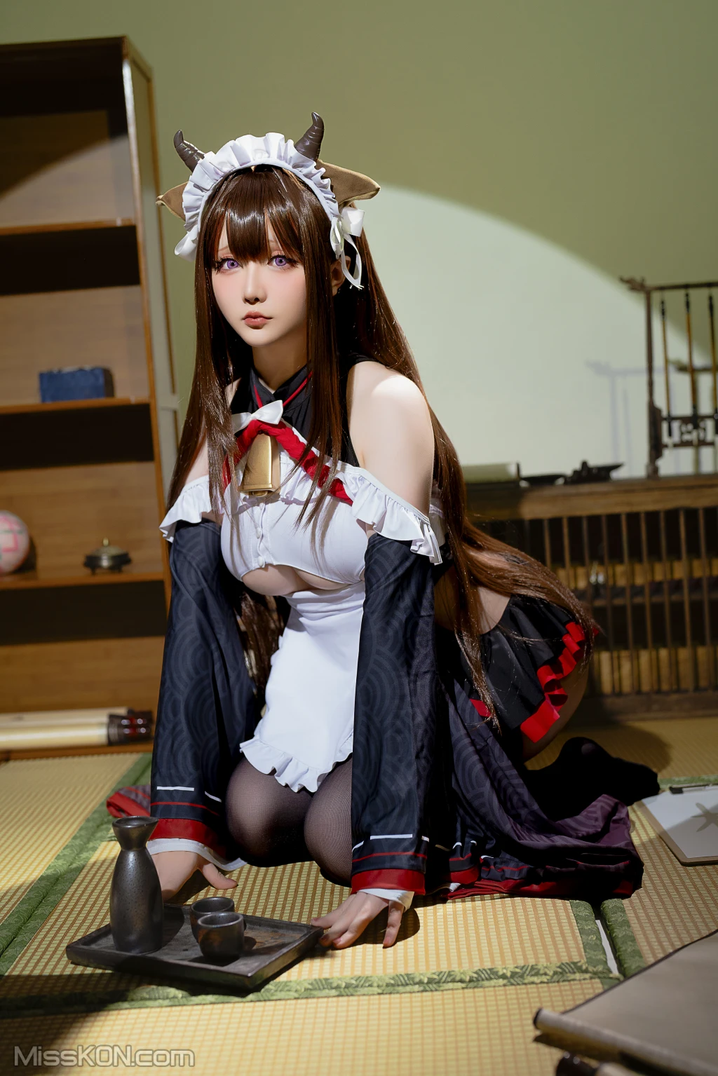 Coser@星之迟迟Hoshilily: 2023年12月计划B 碧蓝航线 樫野 女仆 (78 photos + 3 videos) – Page 4