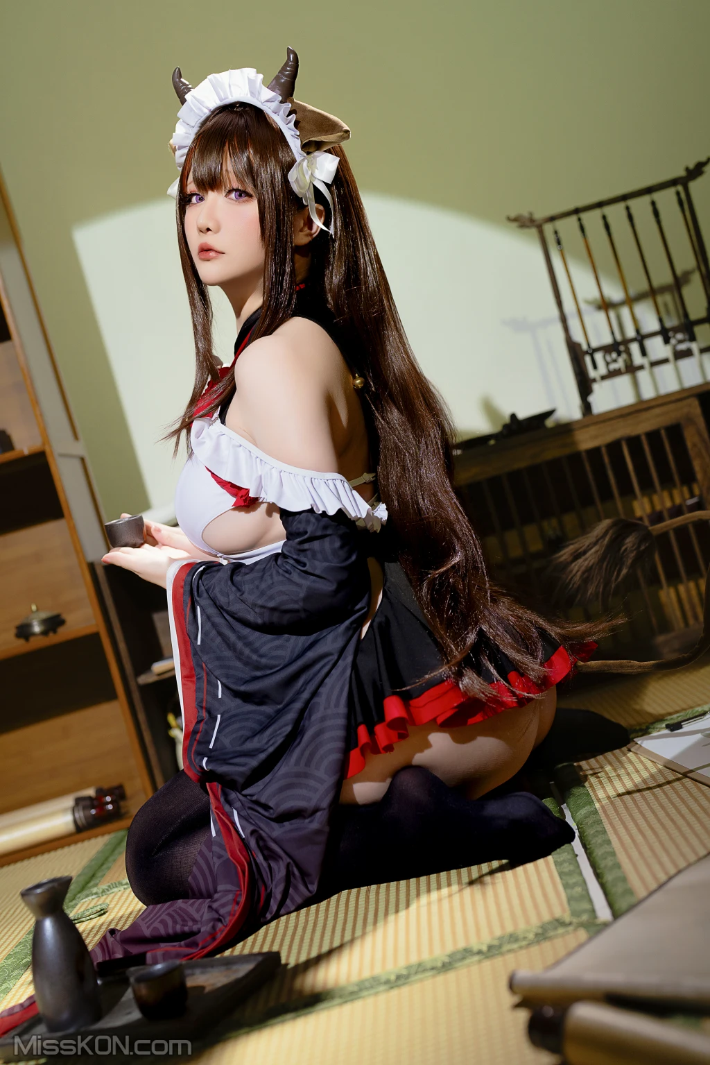 Coser@星之迟迟Hoshilily: 2023年12月计划B 碧蓝航线 樫野 女仆 (78 photos + 3 videos) – Page 4
