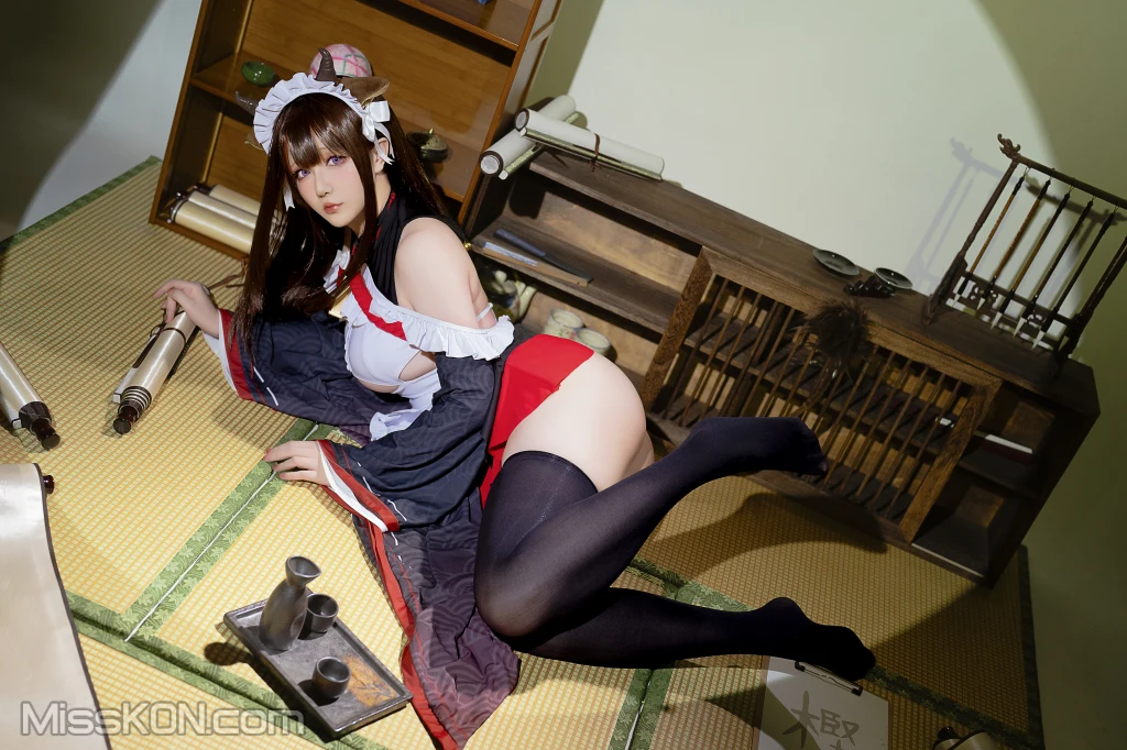 Coser@星之迟迟Hoshilily: 2023年12月计划B 碧蓝航线 樫野 女仆 (78 photos + 3 videos) – Page 4