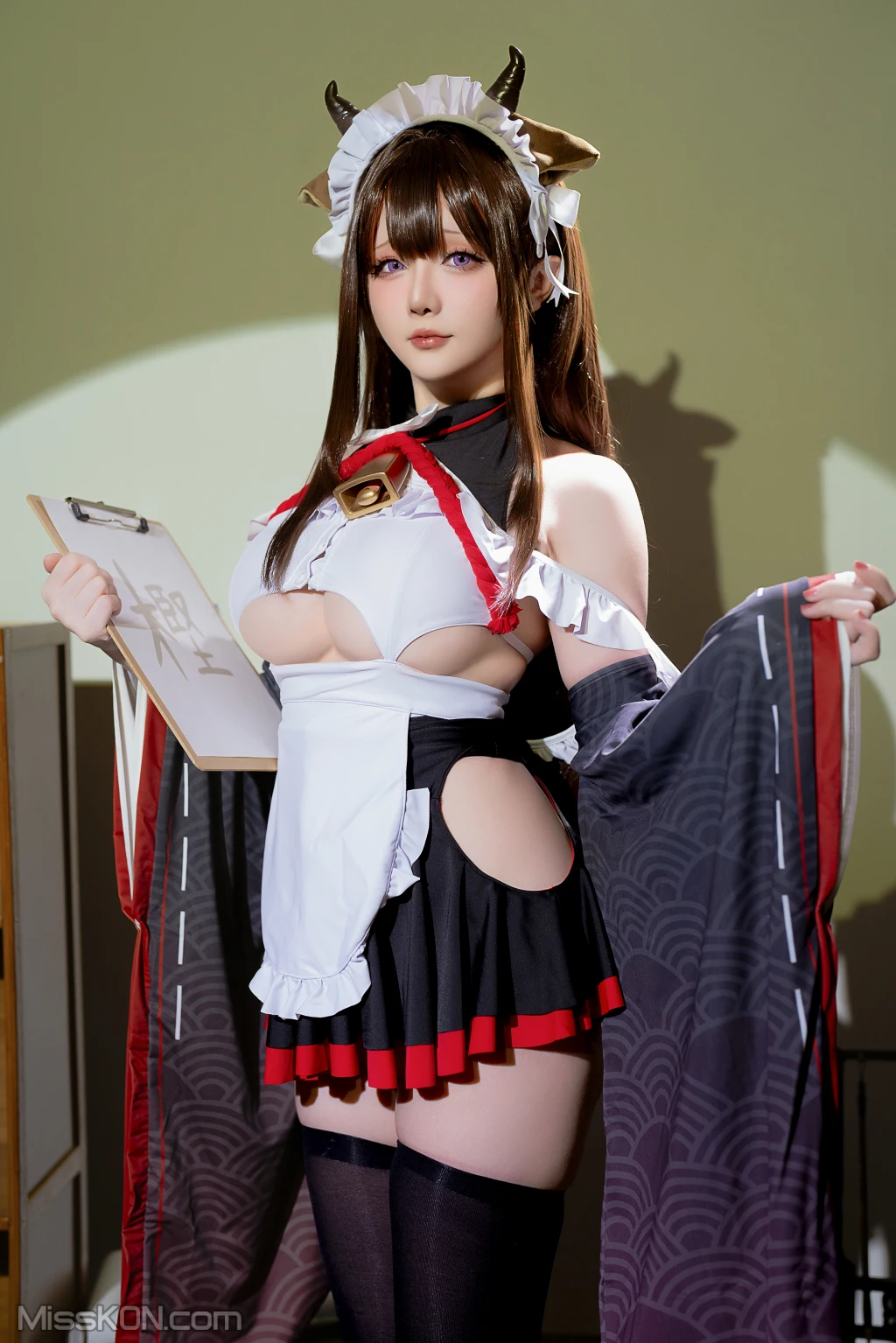 Coser@星之迟迟Hoshilily: 2023年12月计划B 碧蓝航线 樫野 女仆 (78 photos + 3 videos) – Page 6