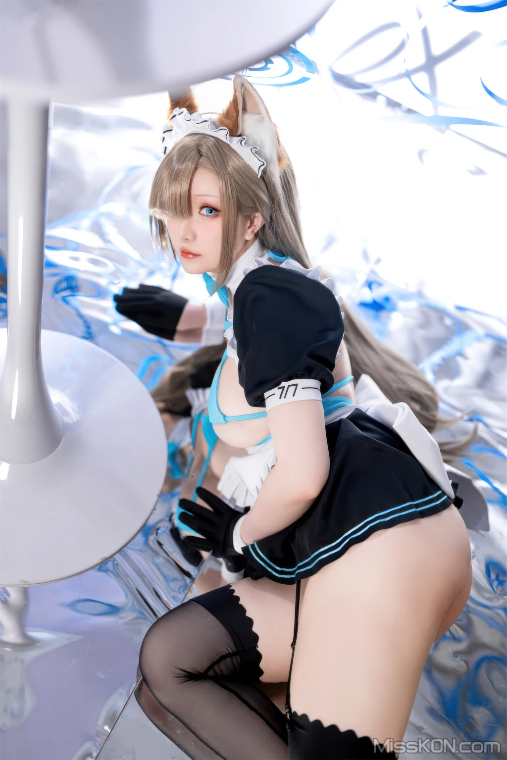 Coser@星之迟迟Hoshilily: 2023年12月计划C – 明日奈同人女仆 (91 photos)