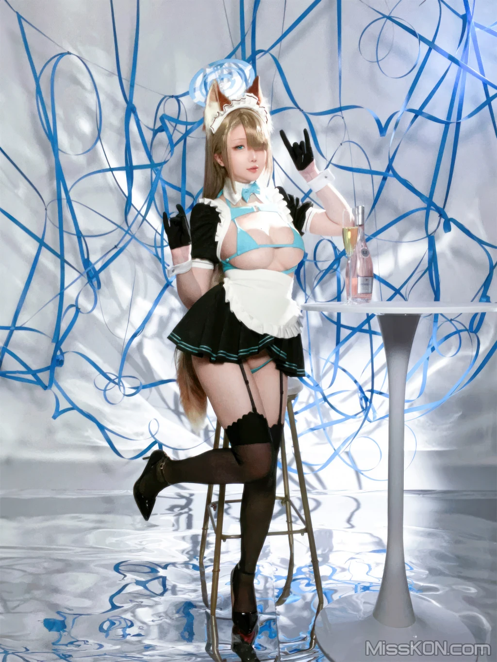 Coser@星之迟迟Hoshilily: 2023年12月计划C – 明日奈同人女仆 (91 photos)