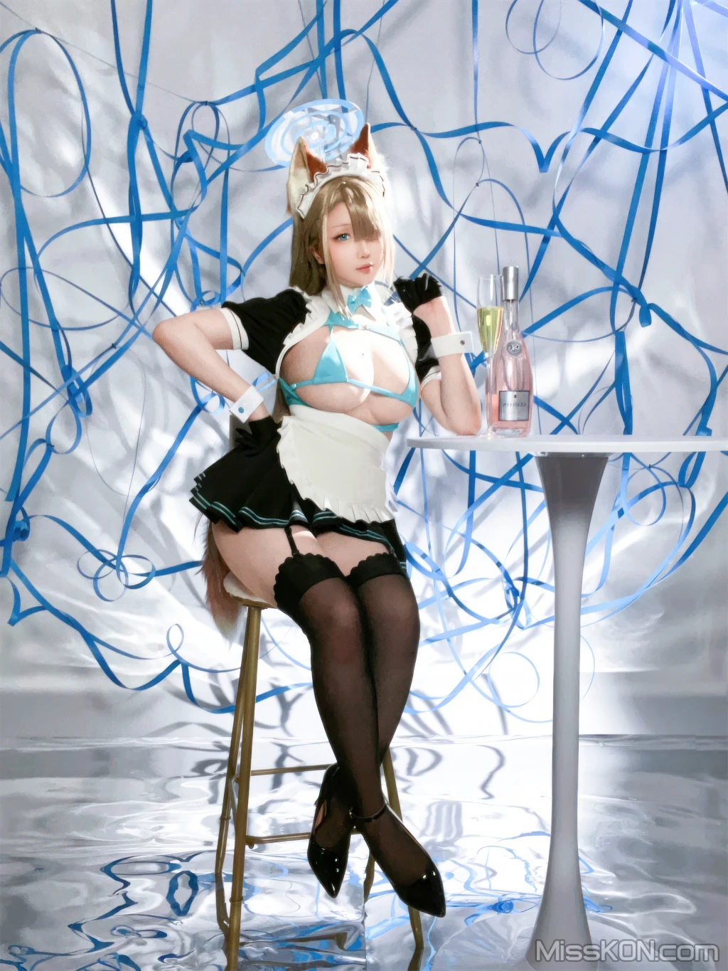 Coser@星之迟迟Hoshilily: 2023年12月计划C – 明日奈同人女仆 (91 photos)