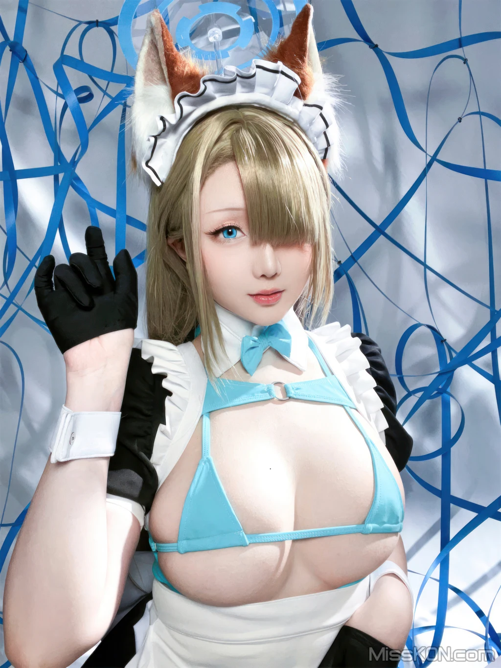 Coser@星之迟迟Hoshilily: 2023年12月计划C – 明日奈同人女仆 (91 photos)