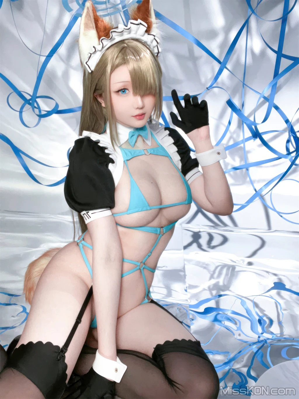 Coser@星之迟迟Hoshilily: 2023年12月计划C – 明日奈同人女仆 (91 photos)