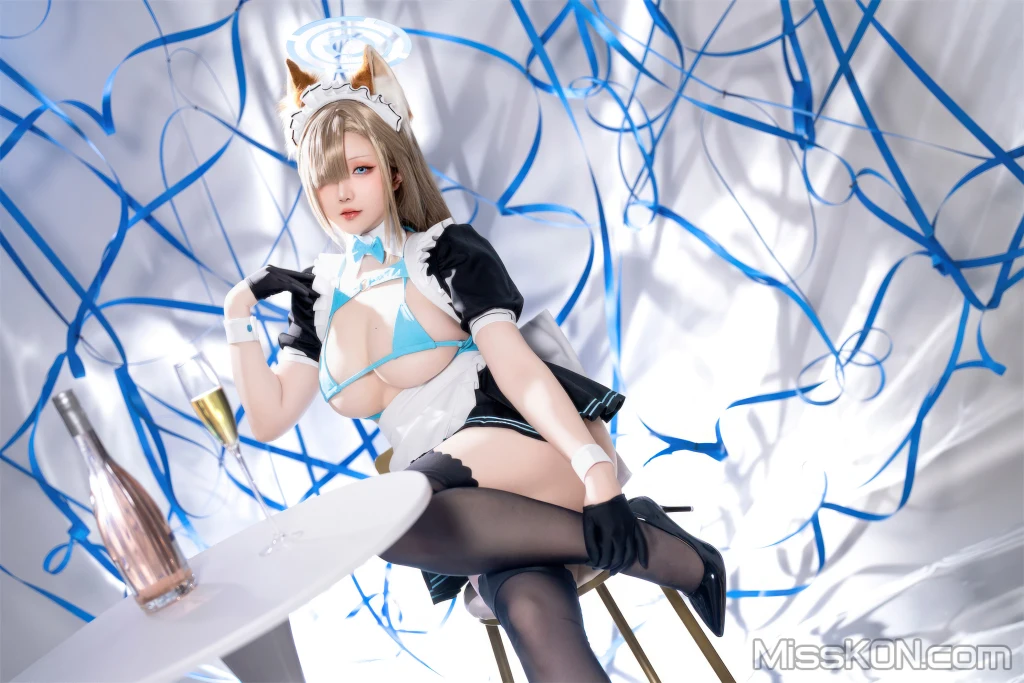 Coser@星之迟迟Hoshilily: 2023年12月计划C – 明日奈同人女仆 (91 photos)