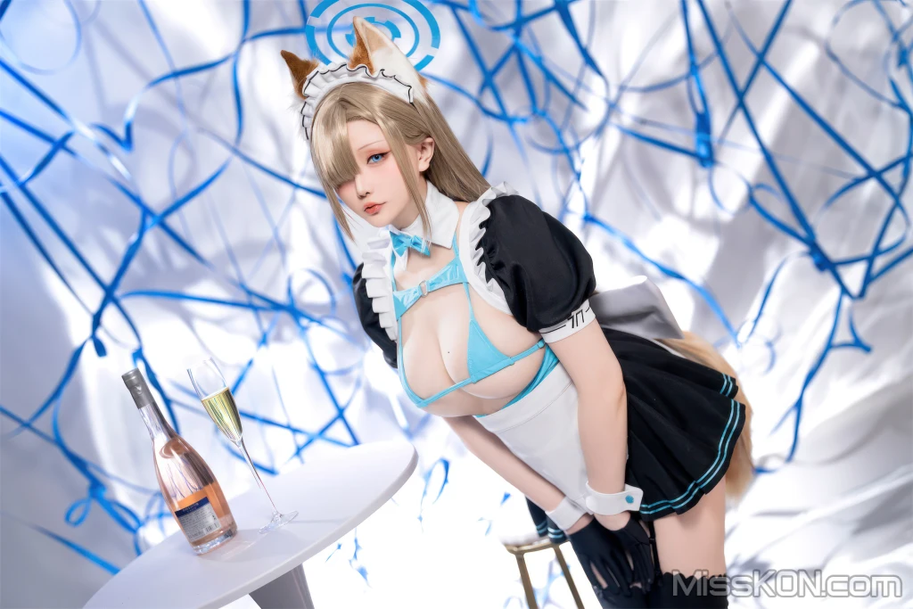 Coser@星之迟迟Hoshilily: 2023年12月计划C – 明日奈同人女仆 (91 photos)
