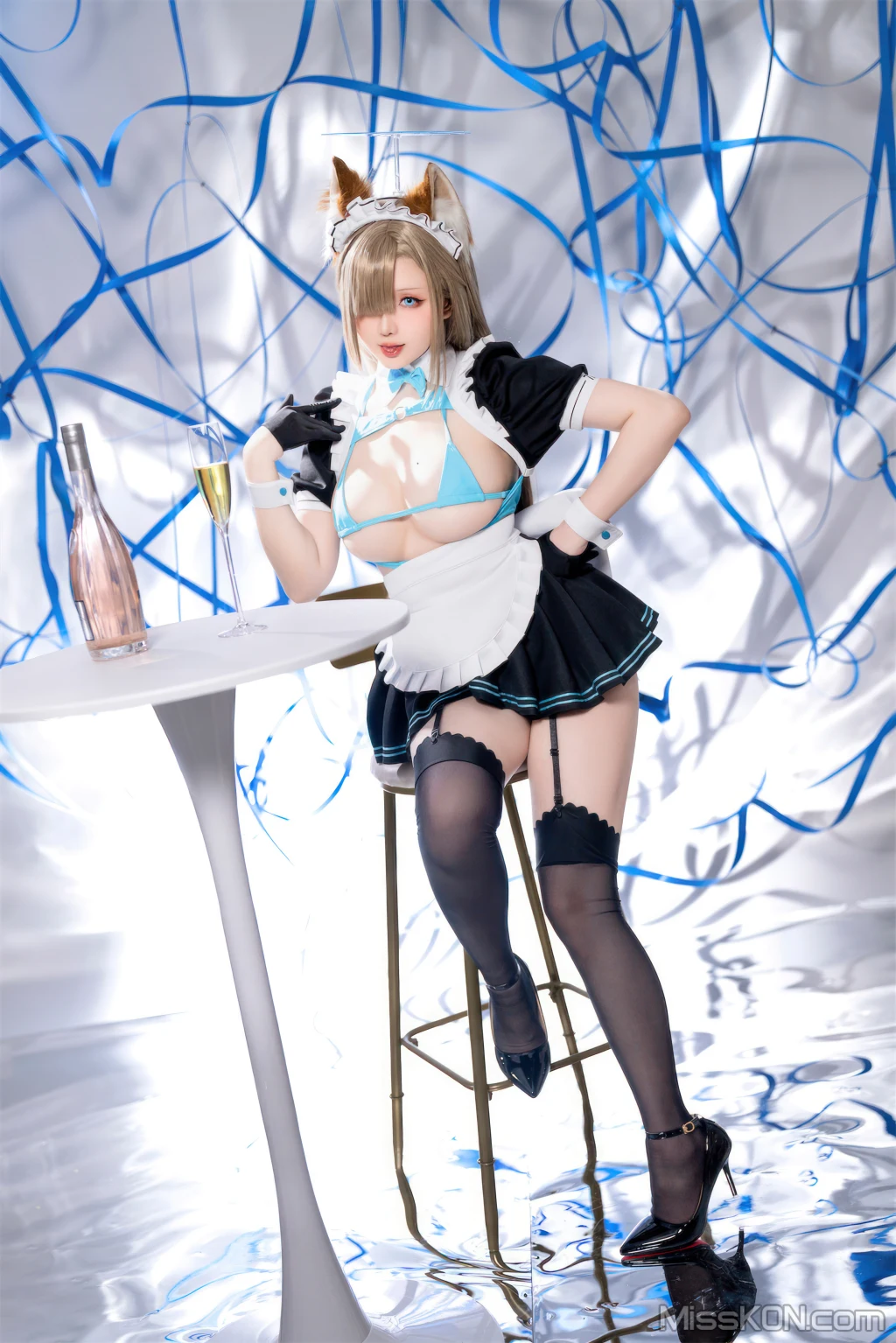 Coser@星之迟迟Hoshilily: 2023年12月计划C – 明日奈同人女仆 (91 photos)