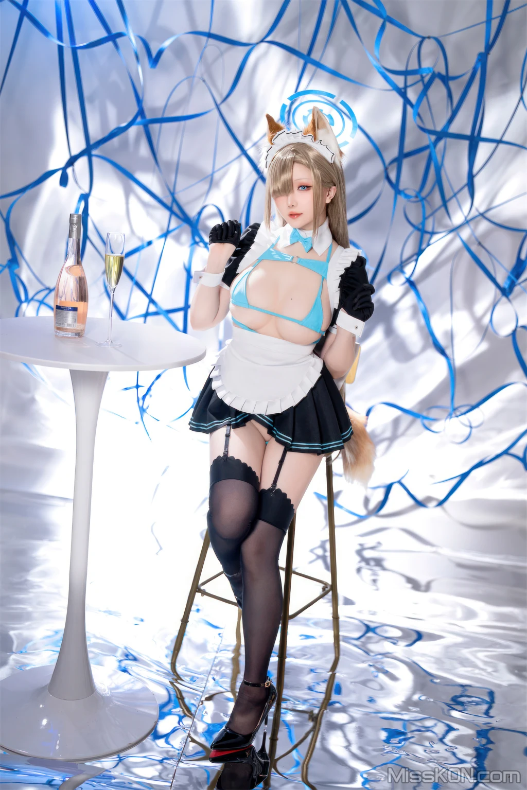 Coser@星之迟迟Hoshilily: 2023年12月计划C – 明日奈同人女仆 (91 photos)