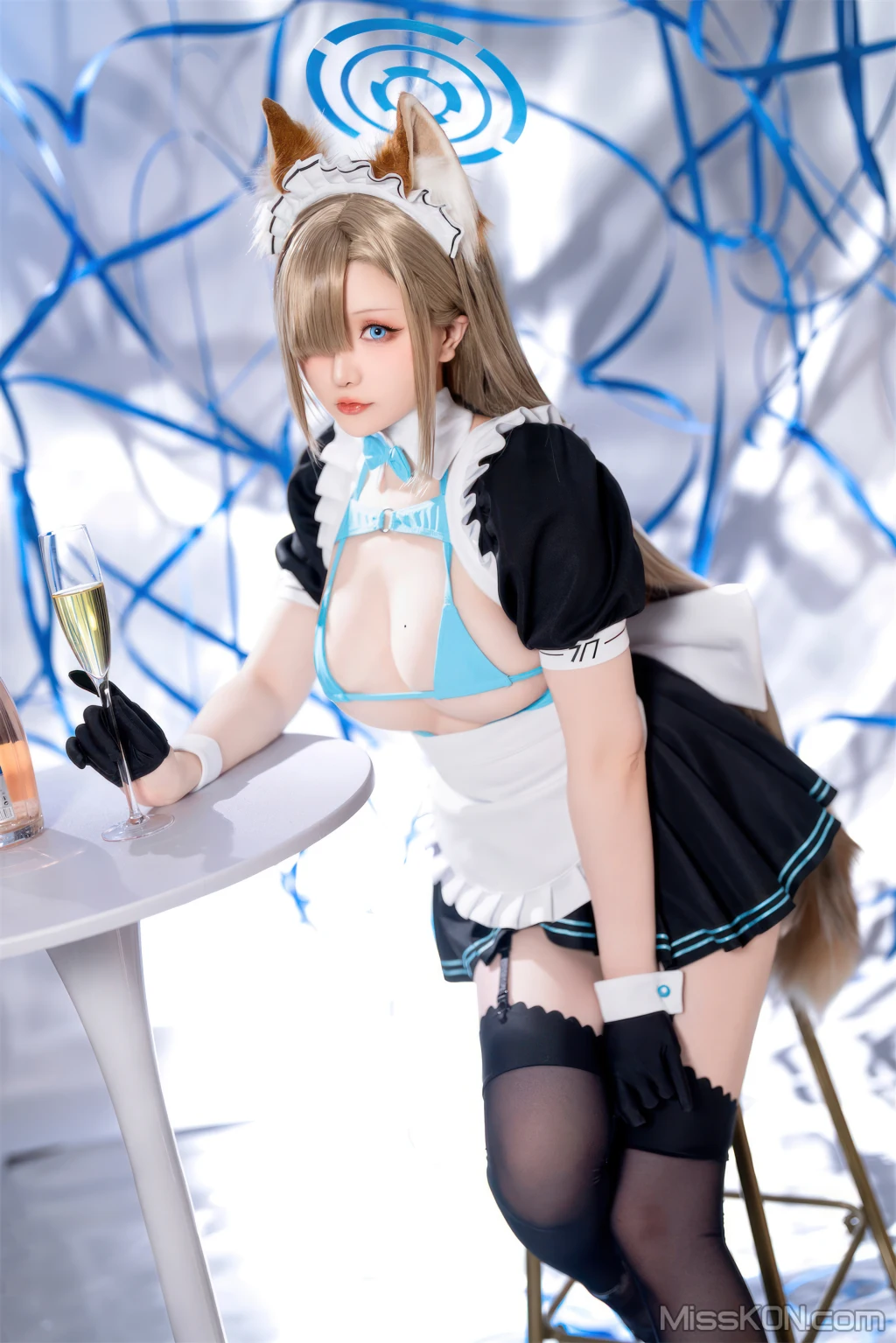 Coser@星之迟迟Hoshilily: 2023年12月计划C – 明日奈同人女仆 (91 photos)