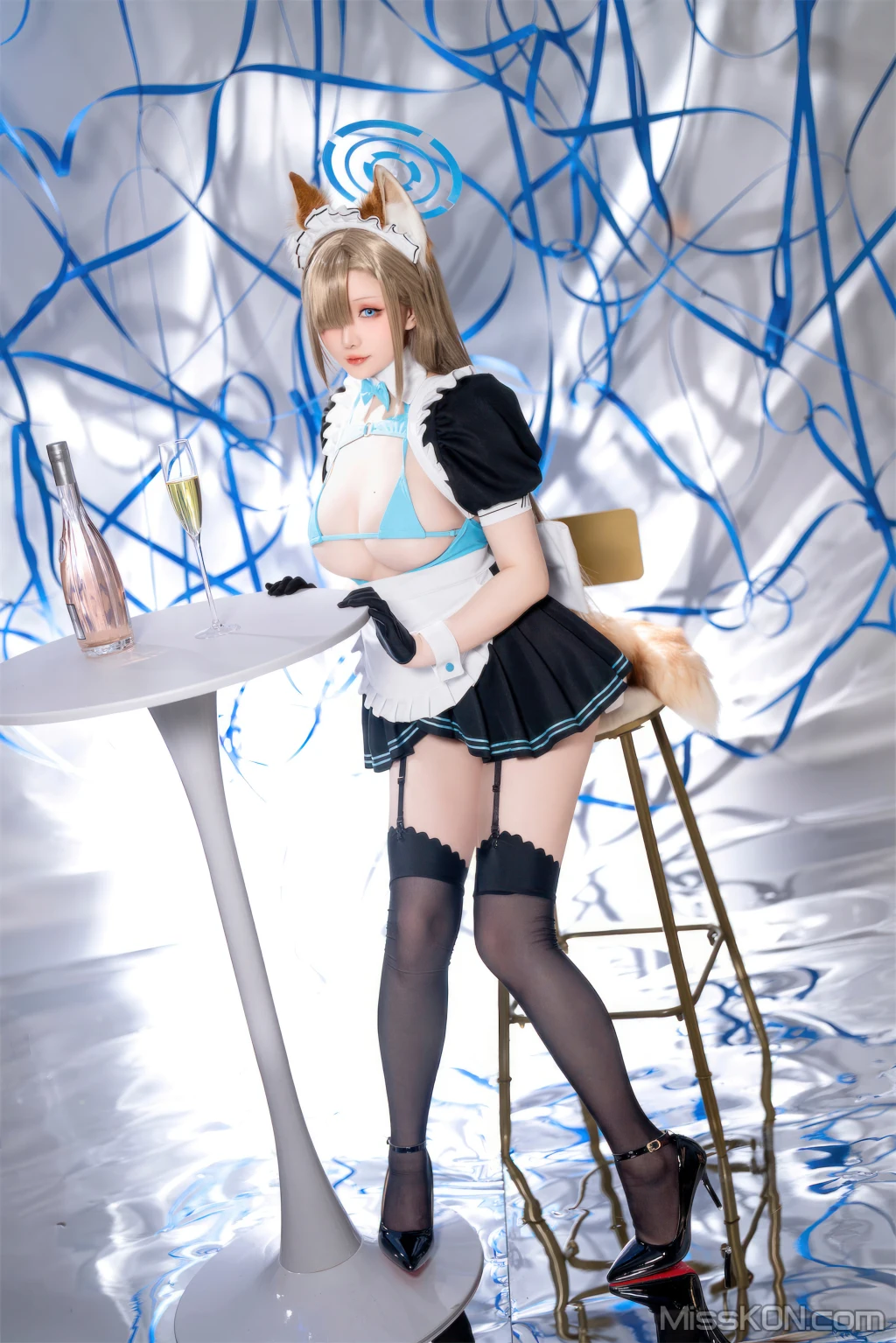 Coser@星之迟迟Hoshilily: 2023年12月计划C – 明日奈同人女仆 (91 photos)