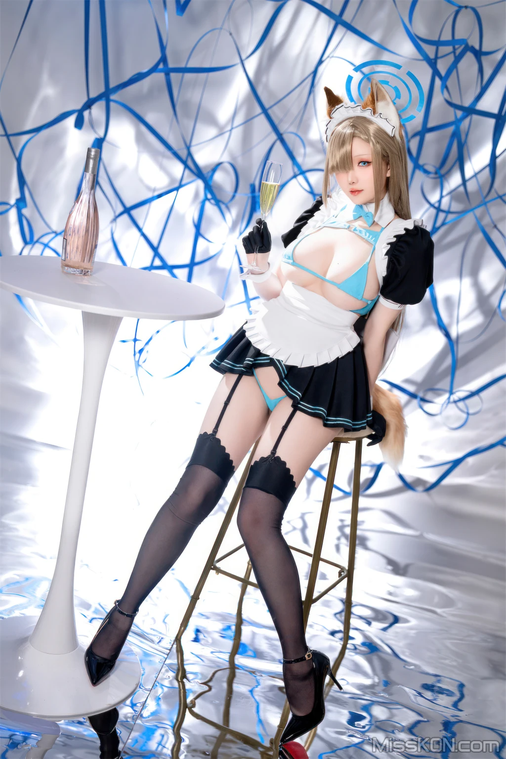 Coser@星之迟迟Hoshilily: 2023年12月计划C – 明日奈同人女仆 (91 photos)