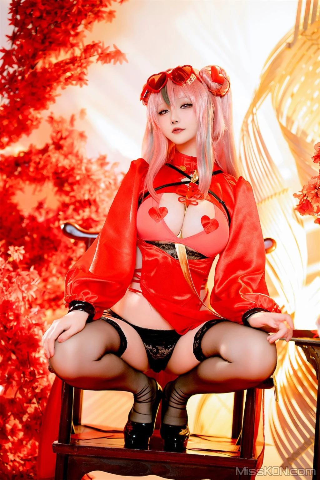 Coser@星之迟迟Hoshilily: 2024年1月计划C – 布莱默顿新年旗袍 (84 photos )