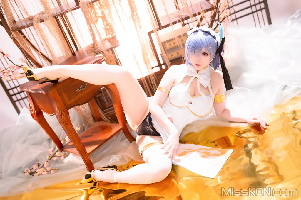 Coser@星之迟迟Hoshilily: 2024年01月计划B 蕾姆旗袍 (76 photos)