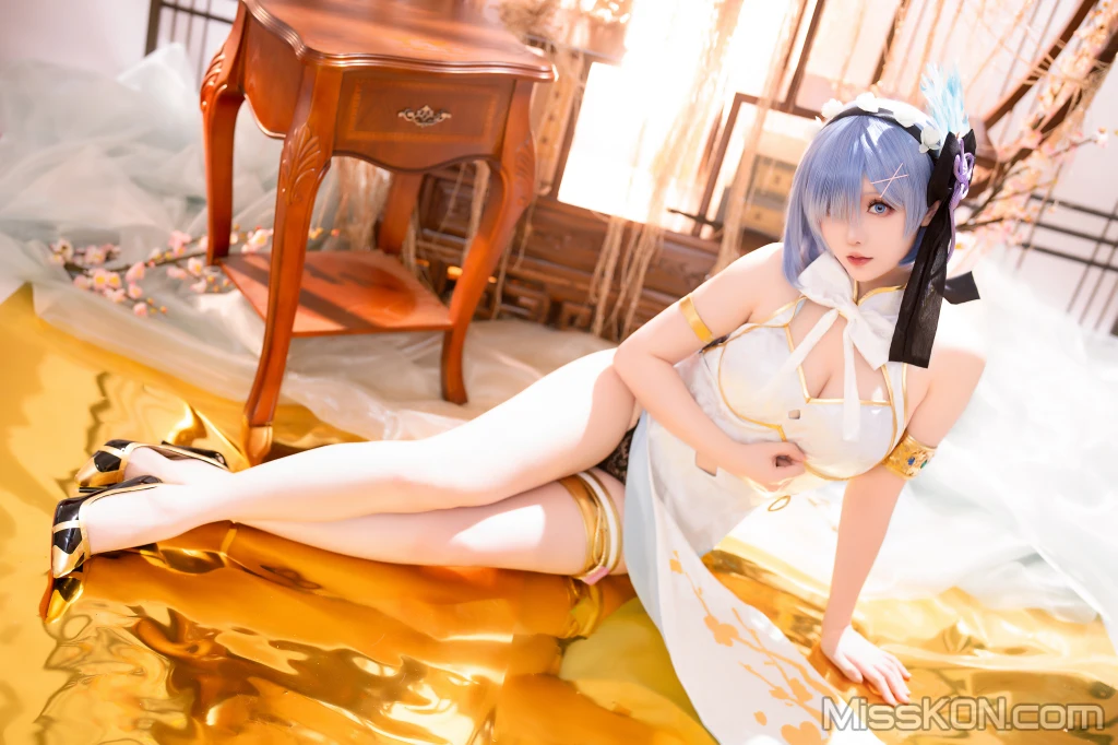 Coser@星之迟迟Hoshilily: 2024年01月计划B 蕾姆旗袍 (76 photos)