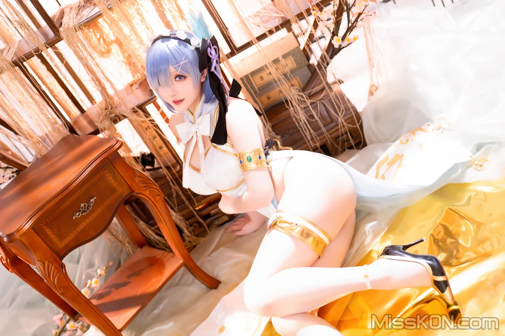 Coser@星之迟迟Hoshilily: 2024年01月计划B 蕾姆旗袍 (76 photos)