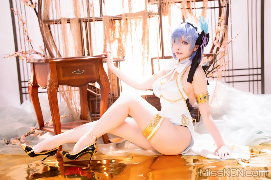 Coser@星之迟迟Hoshilily: 2024年01月计划B 蕾姆旗袍 (76 photos)