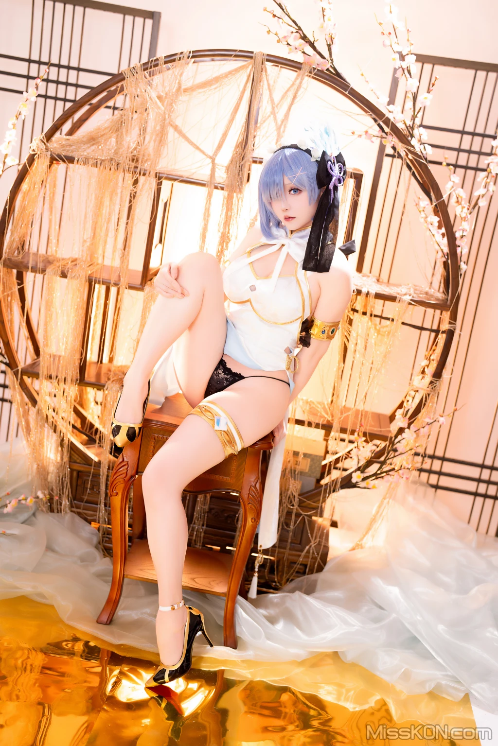Coser@星之迟迟Hoshilily: 2024年01月计划B 蕾姆旗袍 (76 photos)