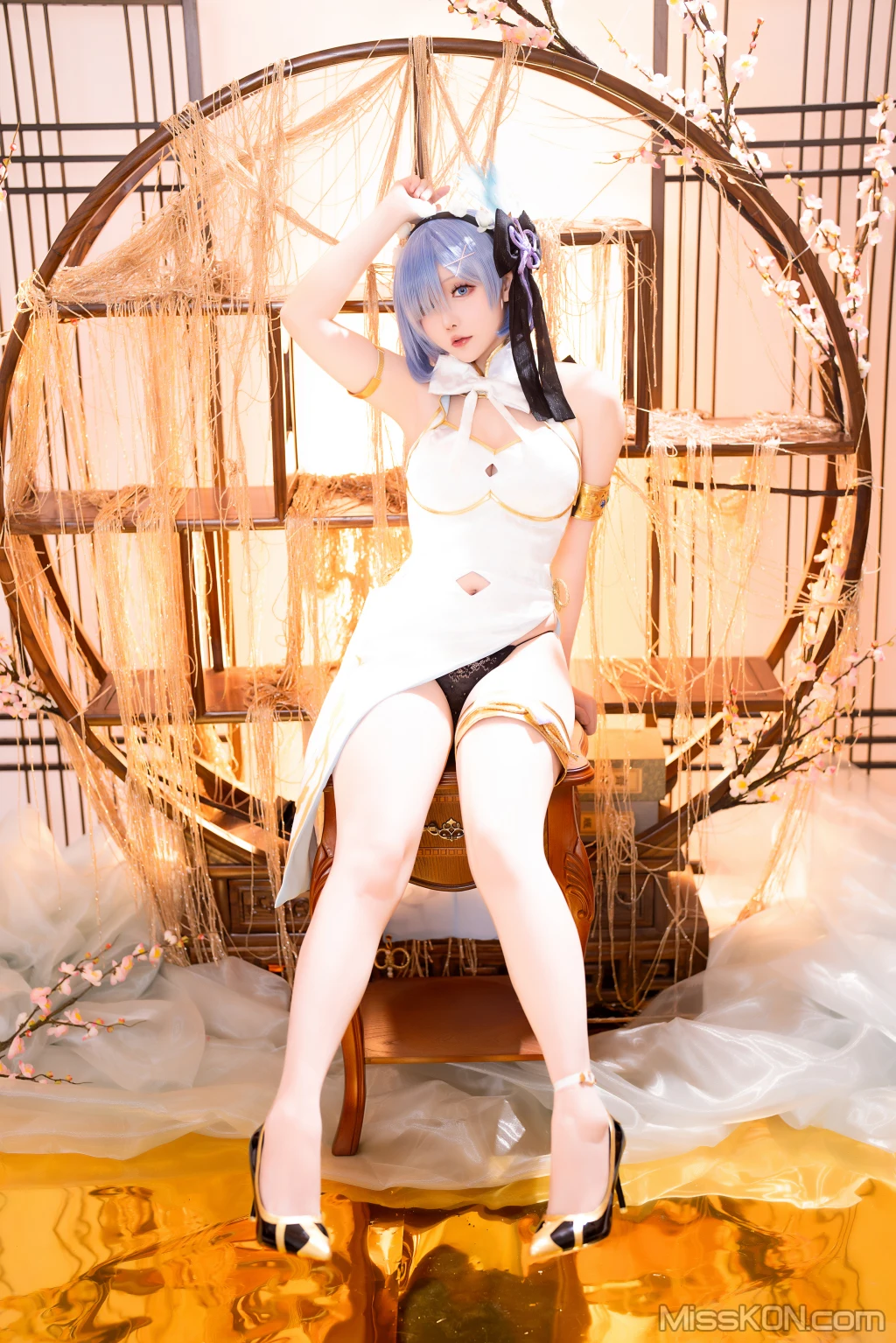 Coser@星之迟迟Hoshilily: 2024年01月计划B 蕾姆旗袍 (76 photos)