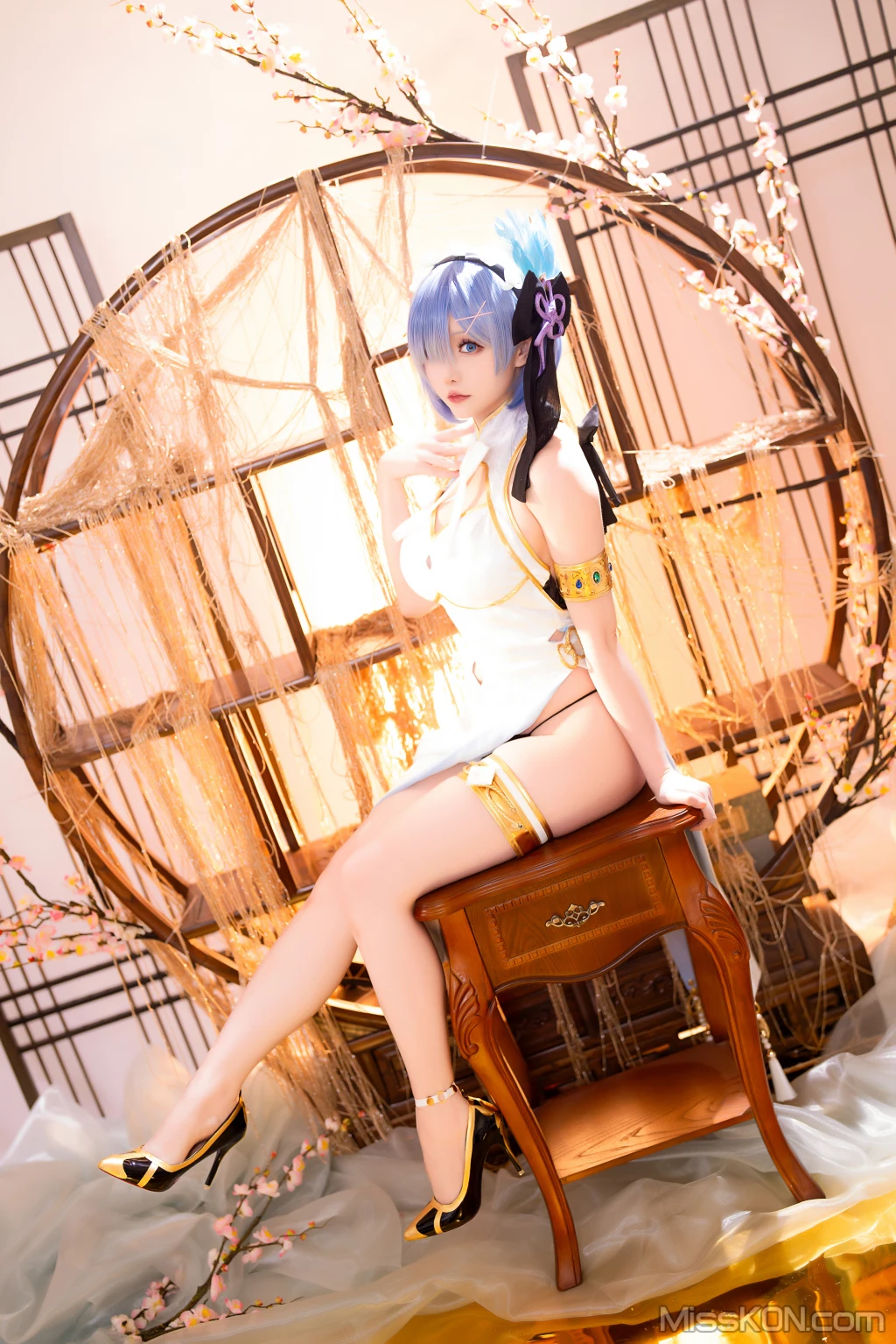 Coser@星之迟迟Hoshilily: 2024年01月计划B 蕾姆旗袍 (76 photos)