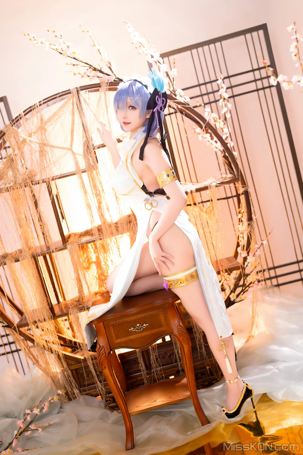 Coser@星之迟迟Hoshilily: 2024年01月计划B 蕾姆旗袍 (76 photos) – Page 7