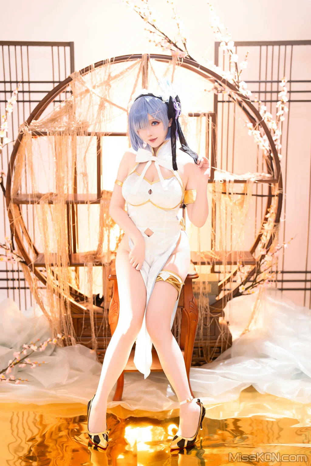 Coser@星之迟迟Hoshilily: 2024年01月计划B 蕾姆旗袍 (76 photos) – Page 8