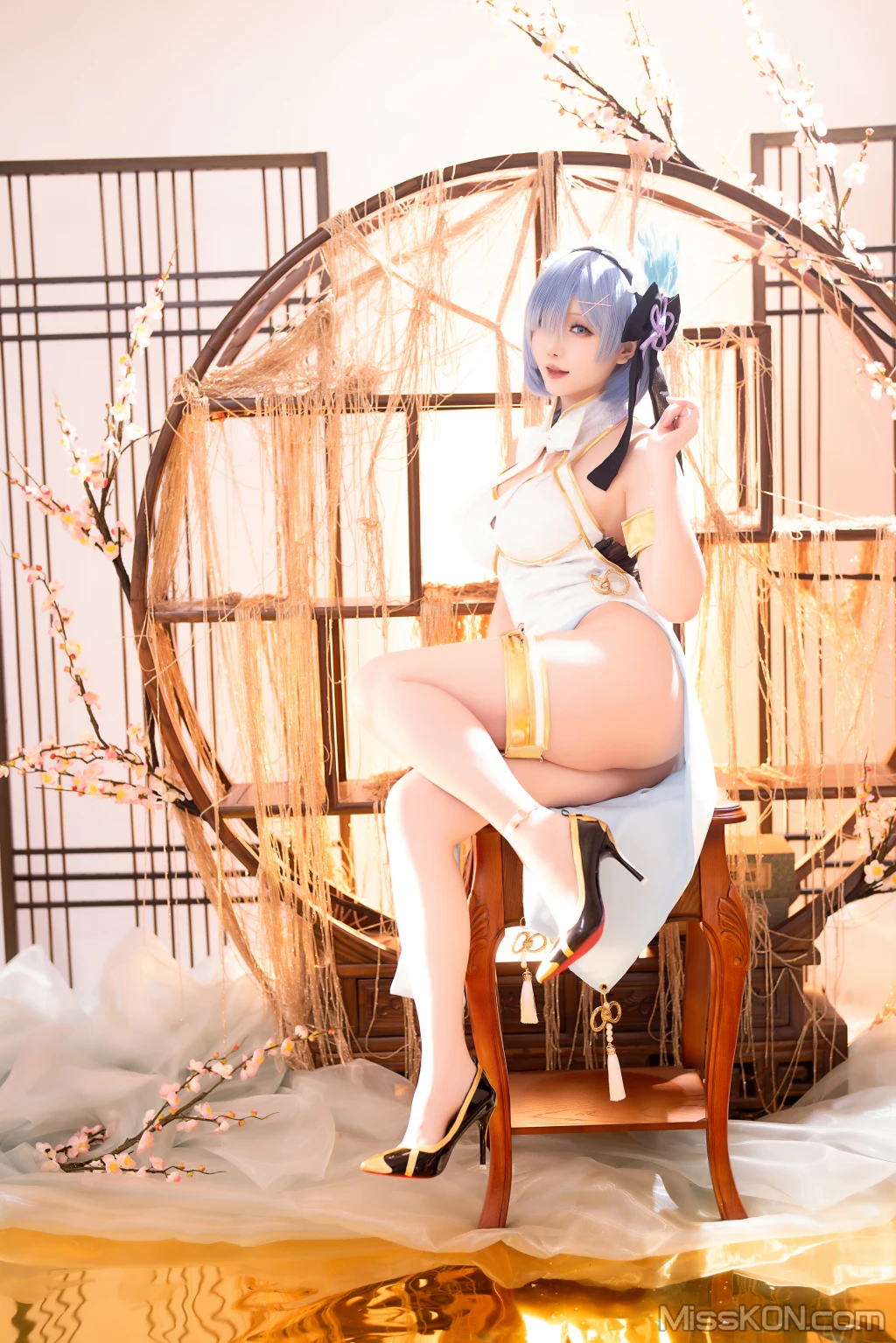 Coser@星之迟迟Hoshilily: 2024年01月计划B 蕾姆旗袍 (76 photos) – Page 8