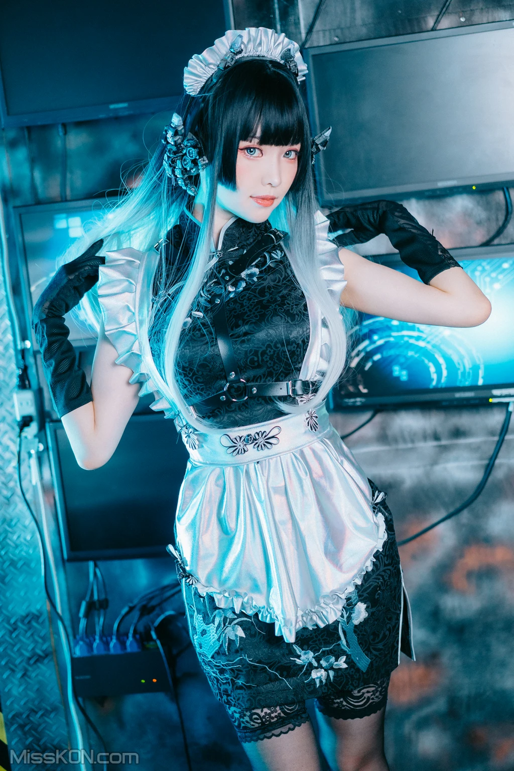 Coser@Ely_eee (ElyEE子): 賽博女僕 Melanite黑榴石 (30 photos) – Page 3