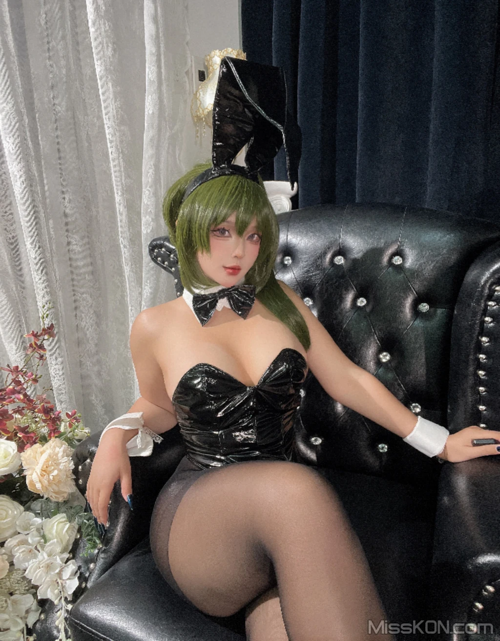 Coser@Sayo Momo: Ubel ユーベル Black Easter Bunny 🖤 (76 photos )