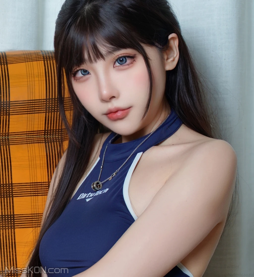 Coser@CatDemon喵崽 (你的喵崽): 水泳部の新人メンバー！水着~ヌード♡ (110 photos)