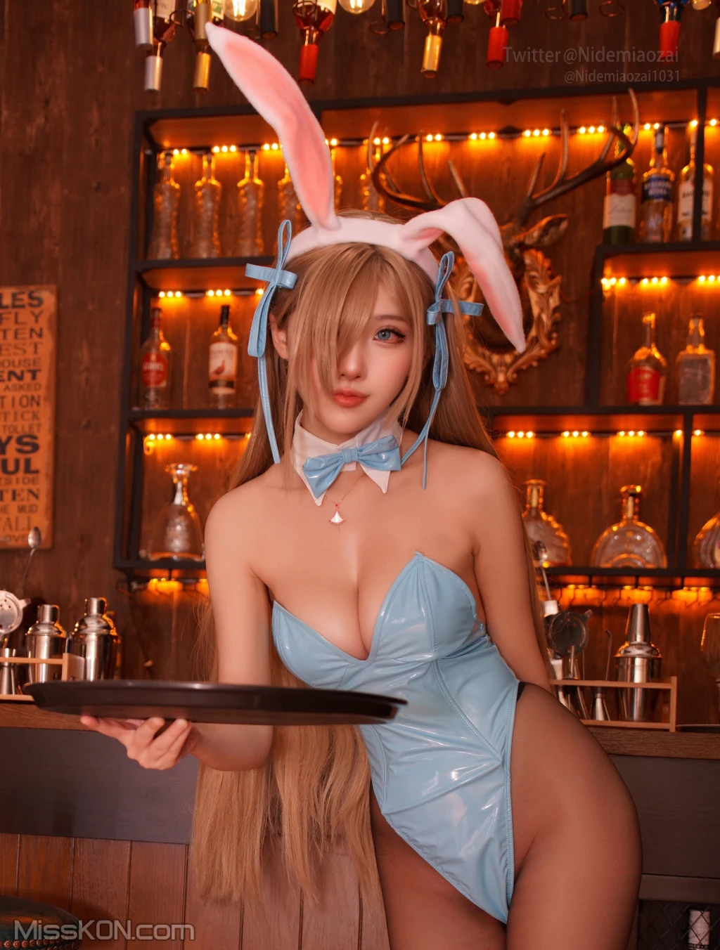Coser@CatDemon喵崽 (你的喵崽): 碧蓝档案 明日奈兔女郎 (120 photos)