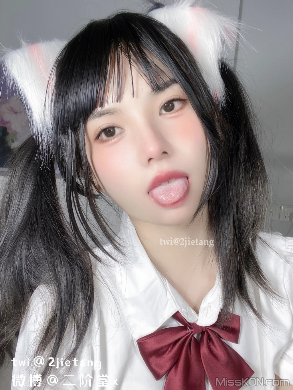 Coser@二阶堂: 猫儿黑丝 (122 photos )