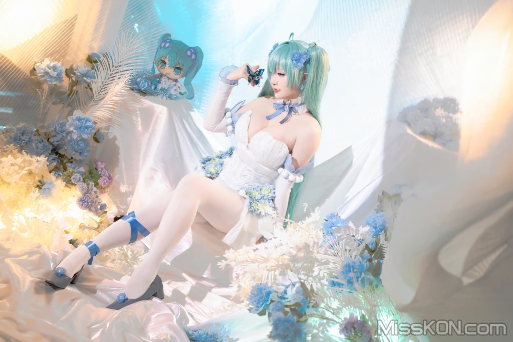 Coser@星之迟迟Hoshilily: 2024年02月计划A 初音未来 粉蝶花精灵 (54 图 + 1 视频) –插图4