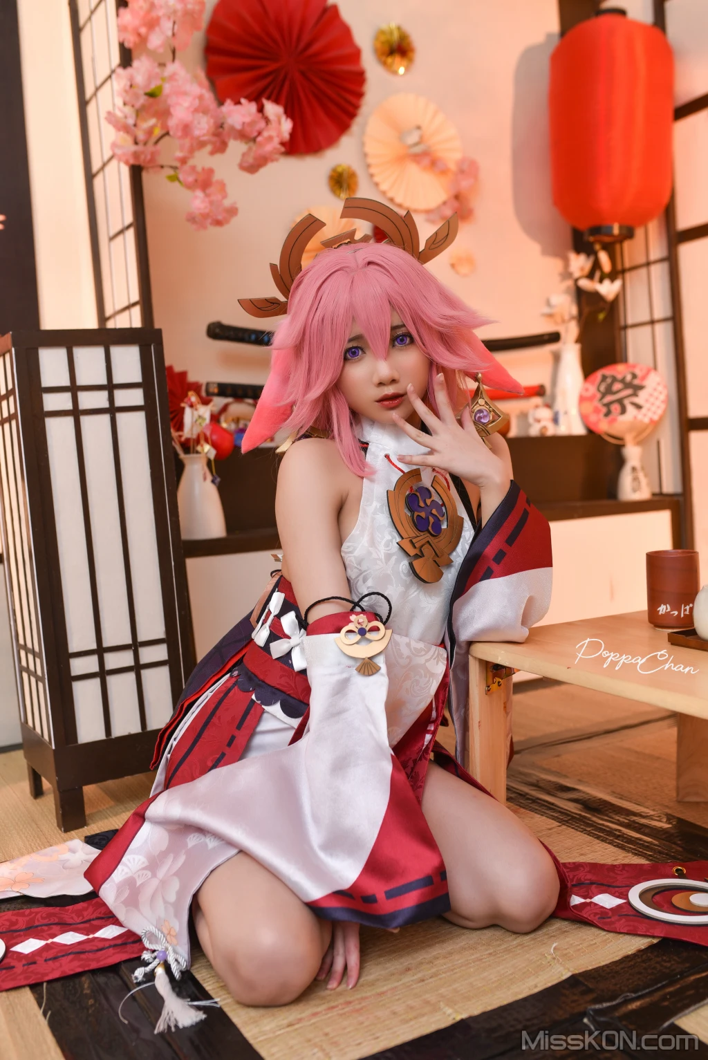Coser@PoppaChan: Yae Miko (55 photos)