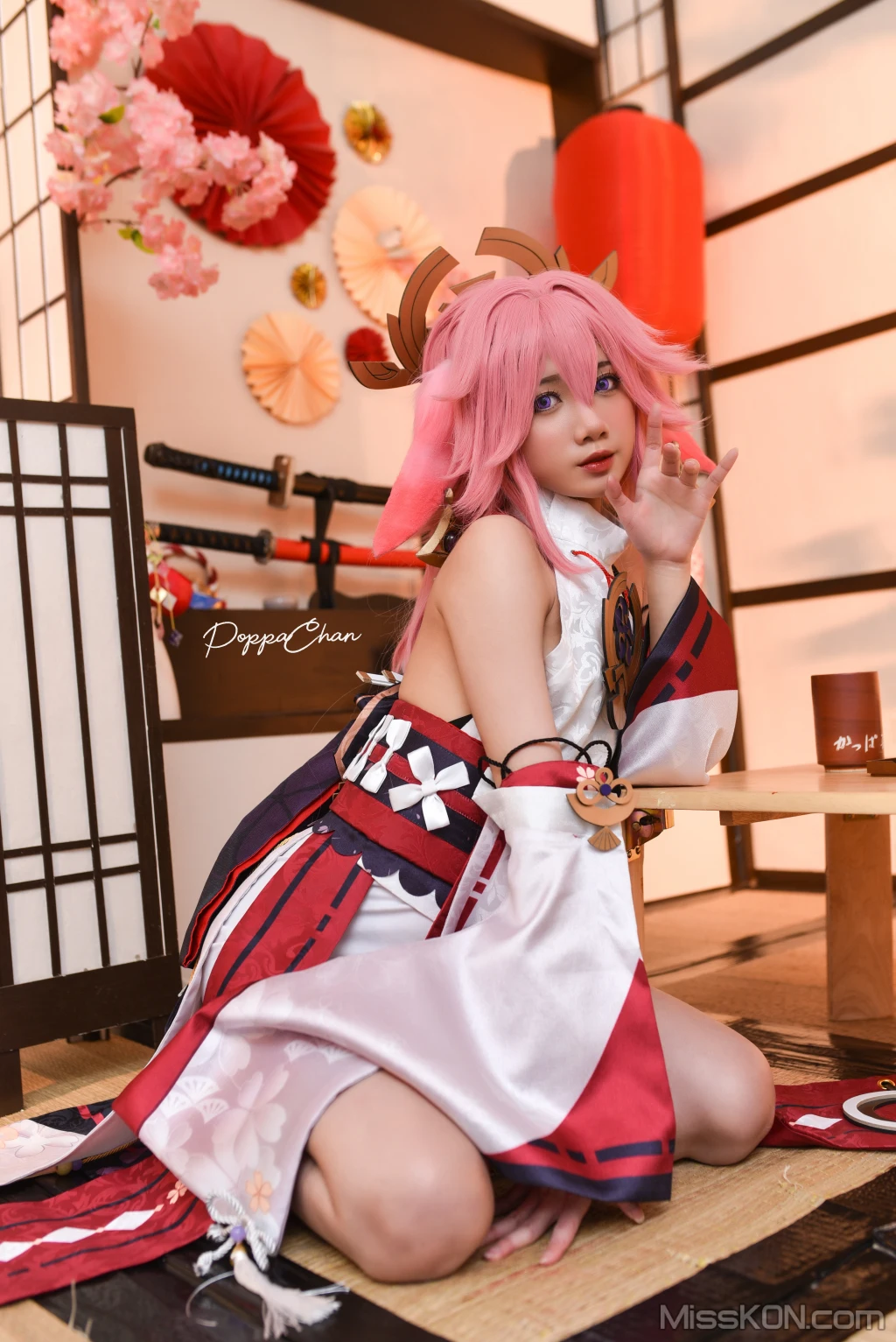 Coser@PoppaChan: Yae Miko (55 photos)