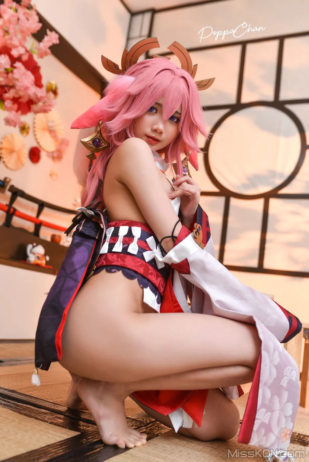 Coser@PoppaChan: Yae Miko (55 photos)
