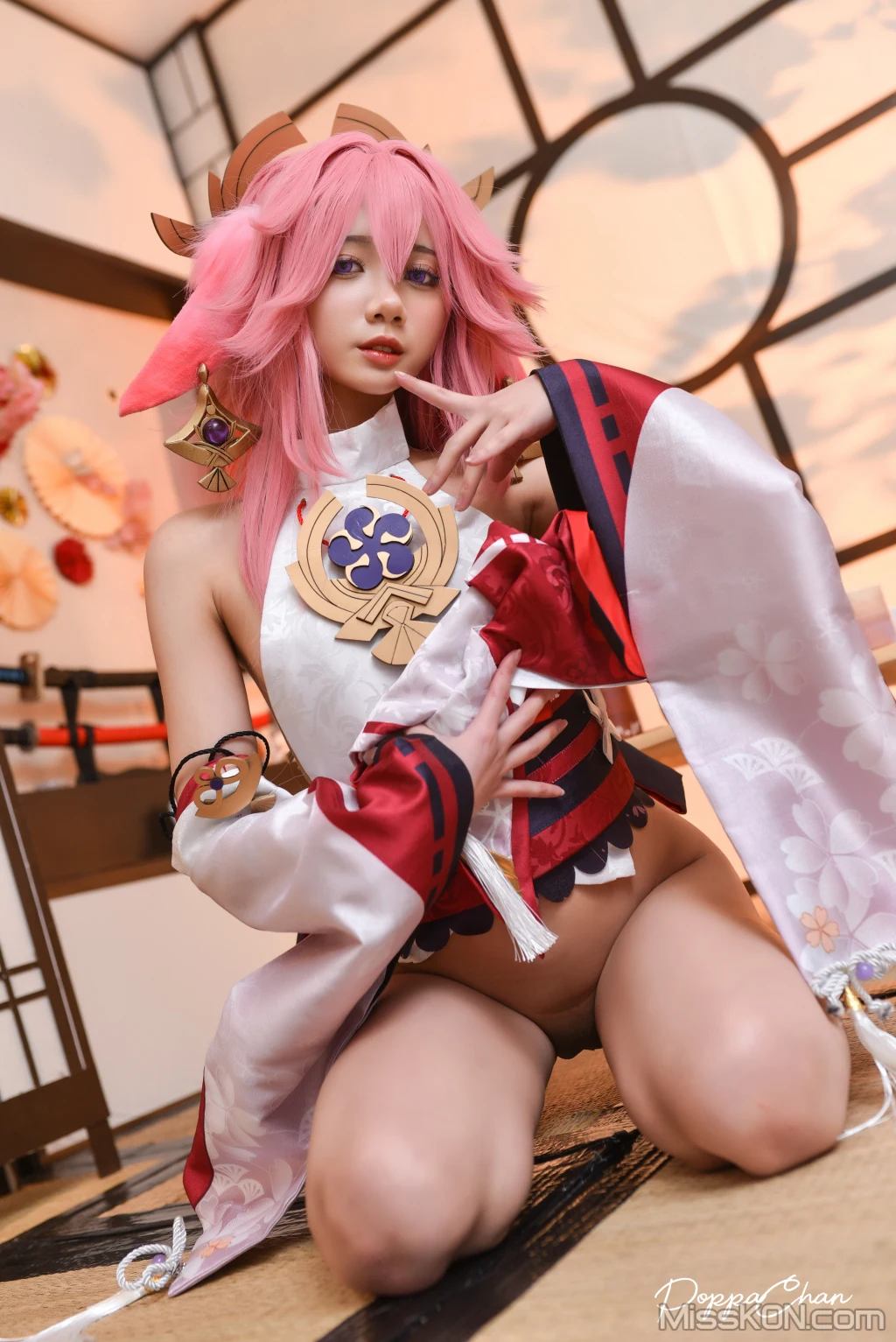 Coser@PoppaChan: Yae Miko (55 photos)