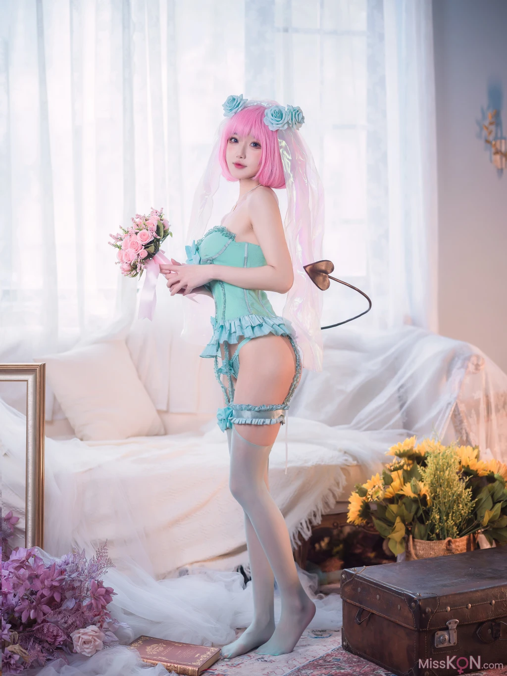 Coser@阿包也是兔娘: 王女梦梦 婚纱内衣 (33 photos) – Page 3