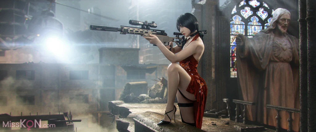 Coser@爆机少女喵小吉 (Nekokoyoshi): 生化危机 艾达王 (89 photos )