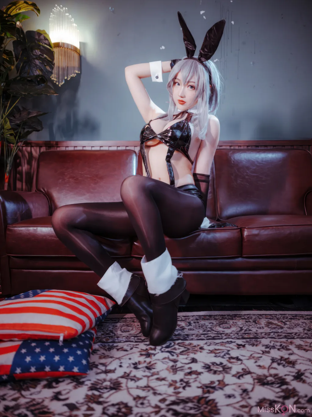 Coser@隼隼子 & 刺青Poi: 碧蓝航线 北卡罗来纳 华盛顿 兔女郎 (40 photos)