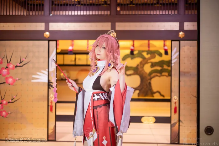 Coser@Atsuki (あつき): Genshin Impact Yae Miko &amp; Kujou Sara (402 photos )