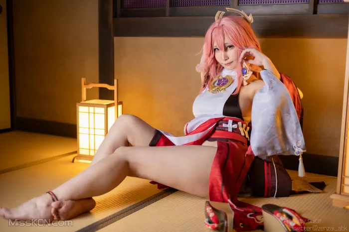 Coser@Atsuki (あつき): Genshin Impact Yae Miko &amp; Kujou Sara (402 photos )