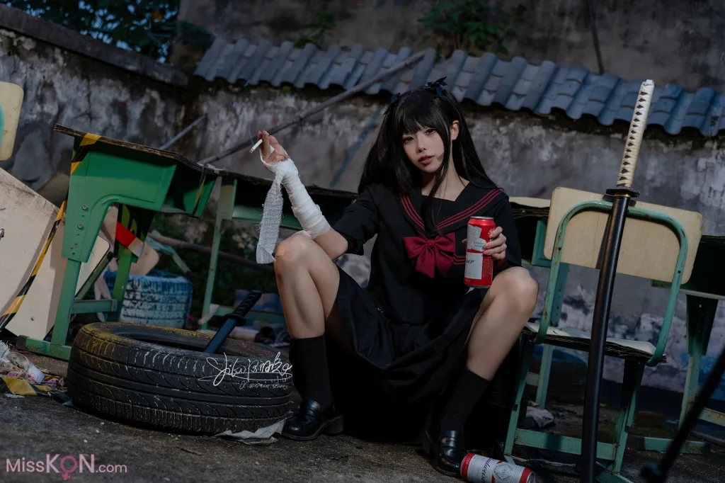Coser@黏黏团子兔: 不良女高 (74 photos )